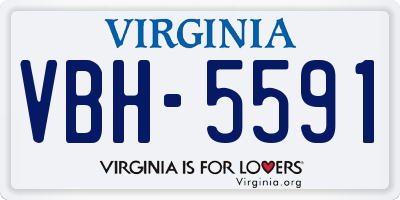VA license plate VBH5591