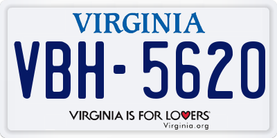 VA license plate VBH5620