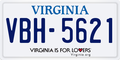 VA license plate VBH5621