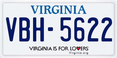 VA license plate VBH5622