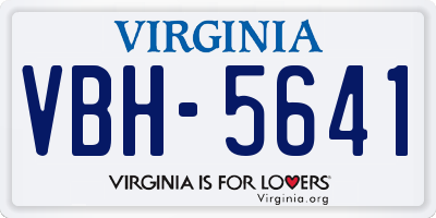 VA license plate VBH5641