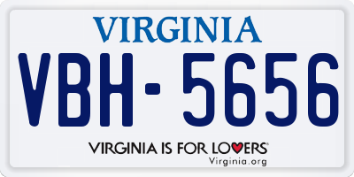 VA license plate VBH5656
