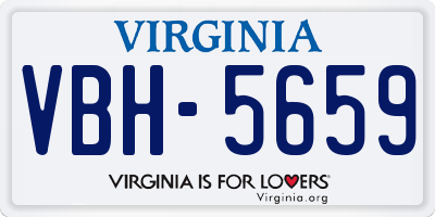 VA license plate VBH5659