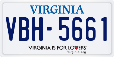 VA license plate VBH5661