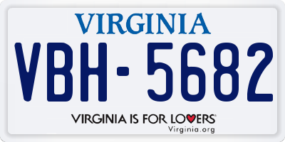 VA license plate VBH5682