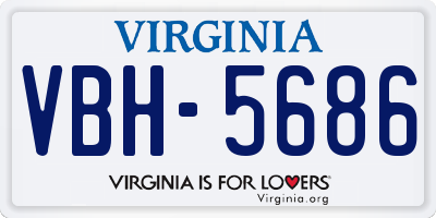 VA license plate VBH5686