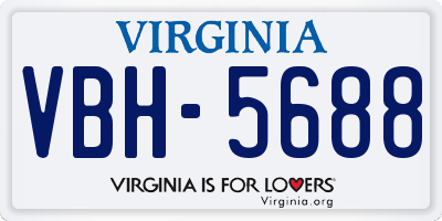 VA license plate VBH5688