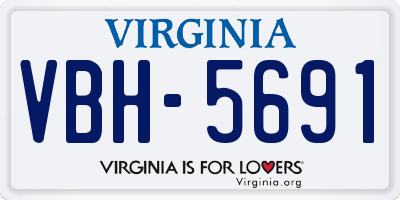 VA license plate VBH5691