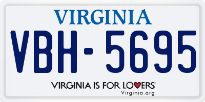 VA license plate VBH5695