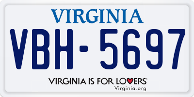 VA license plate VBH5697