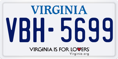 VA license plate VBH5699