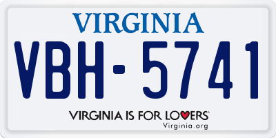 VA license plate VBH5741