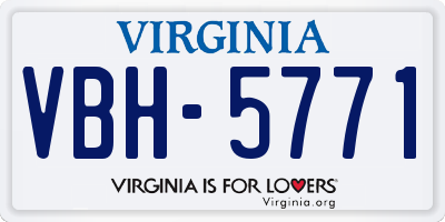 VA license plate VBH5771