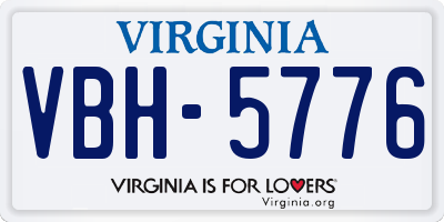 VA license plate VBH5776