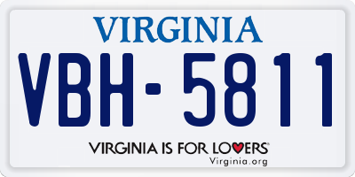 VA license plate VBH5811