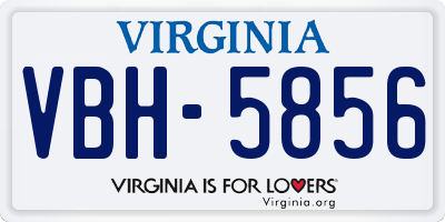 VA license plate VBH5856