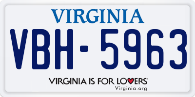 VA license plate VBH5963