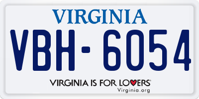 VA license plate VBH6054