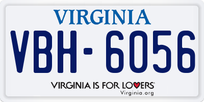 VA license plate VBH6056