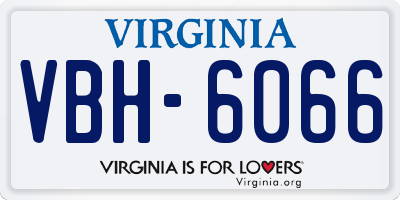 VA license plate VBH6066