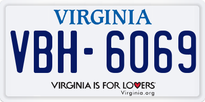VA license plate VBH6069