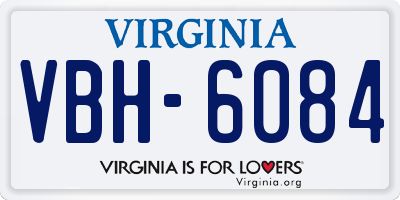 VA license plate VBH6084