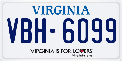 VA license plate VBH6099
