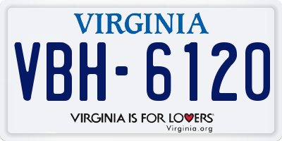 VA license plate VBH6120