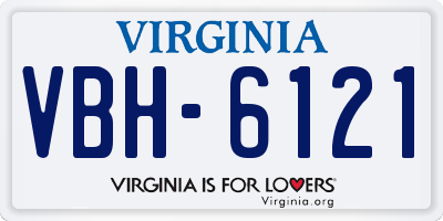 VA license plate VBH6121