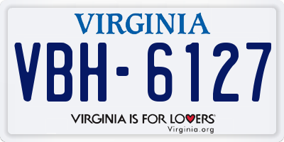 VA license plate VBH6127