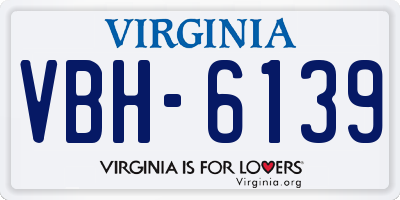 VA license plate VBH6139