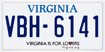VA license plate VBH6141