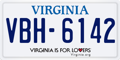 VA license plate VBH6142