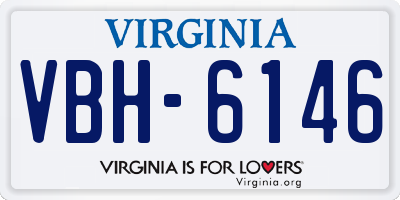 VA license plate VBH6146