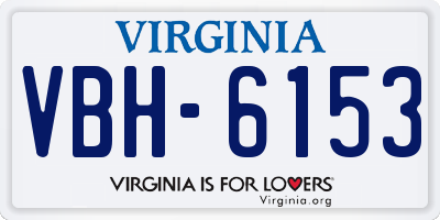 VA license plate VBH6153
