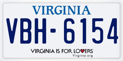 VA license plate VBH6154