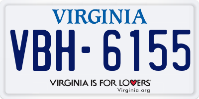 VA license plate VBH6155
