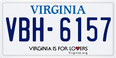 VA license plate VBH6157