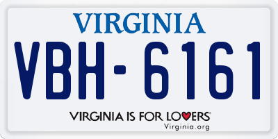 VA license plate VBH6161