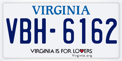VA license plate VBH6162