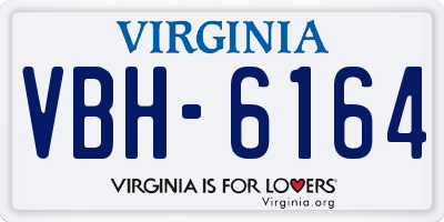 VA license plate VBH6164