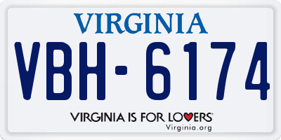 VA license plate VBH6174