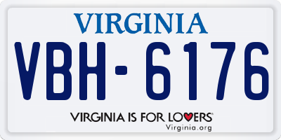 VA license plate VBH6176