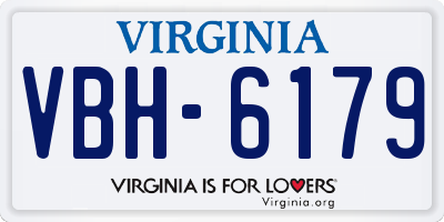 VA license plate VBH6179