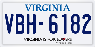 VA license plate VBH6182