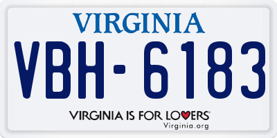 VA license plate VBH6183