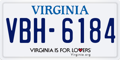 VA license plate VBH6184