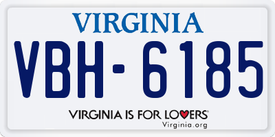 VA license plate VBH6185