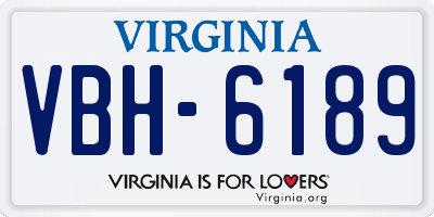 VA license plate VBH6189