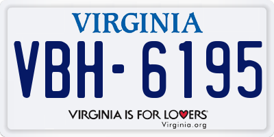 VA license plate VBH6195